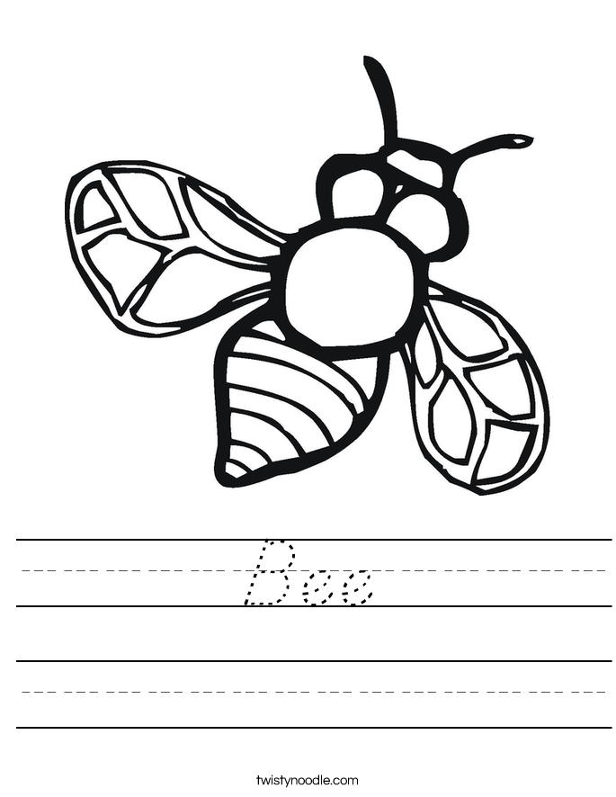 Bee Worksheet