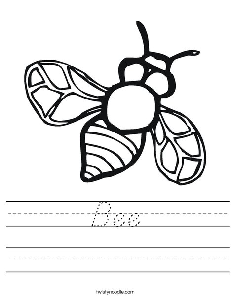 Bumble Bee Worksheet