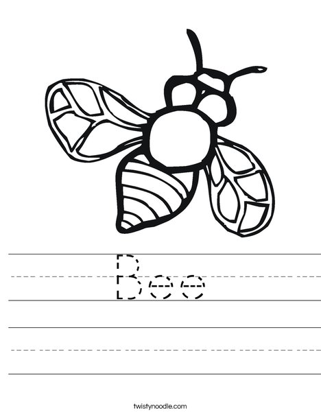 Bumble Bee Worksheet