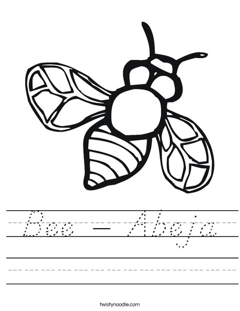 Bumble Bee Worksheet