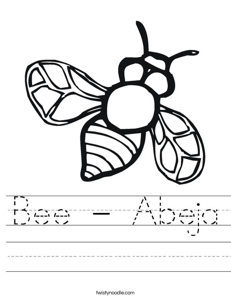 Bumble Bee Worksheet