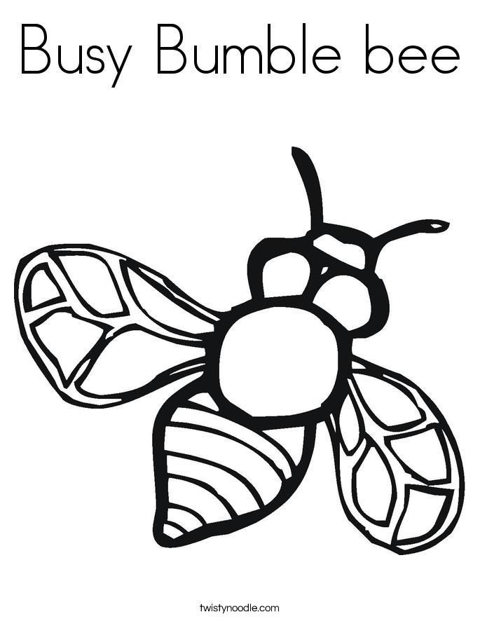 Busy Bumble bee Coloring Page