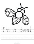 I'm a Bee! Worksheet
