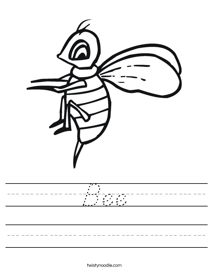 Bee Worksheet