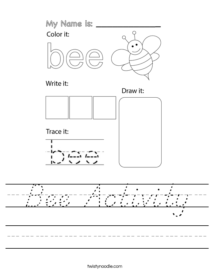 Bee Activity Worksheet