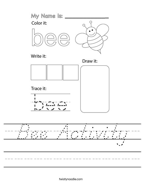 Bee Activity Worksheet