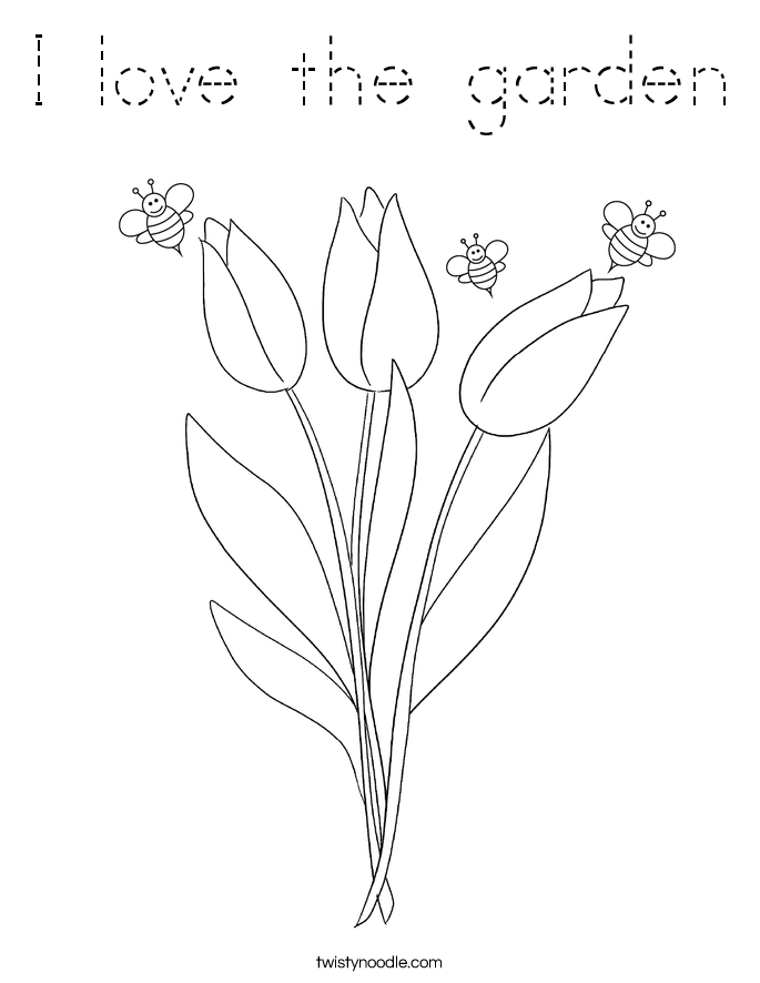 I love the garden Coloring Page