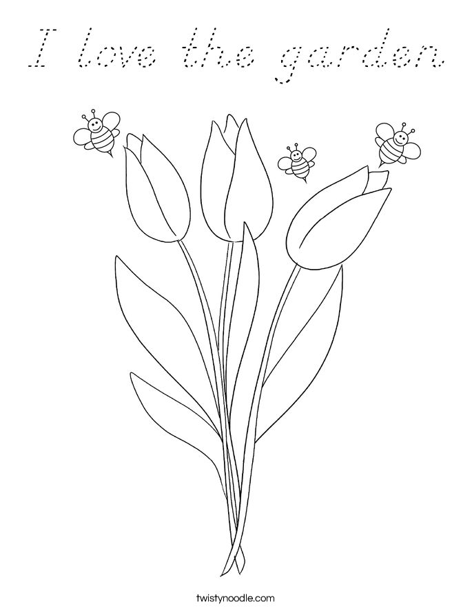 I love the garden Coloring Page