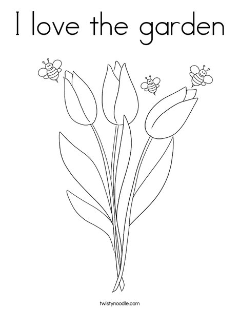 Bee and Flower Coloring Page