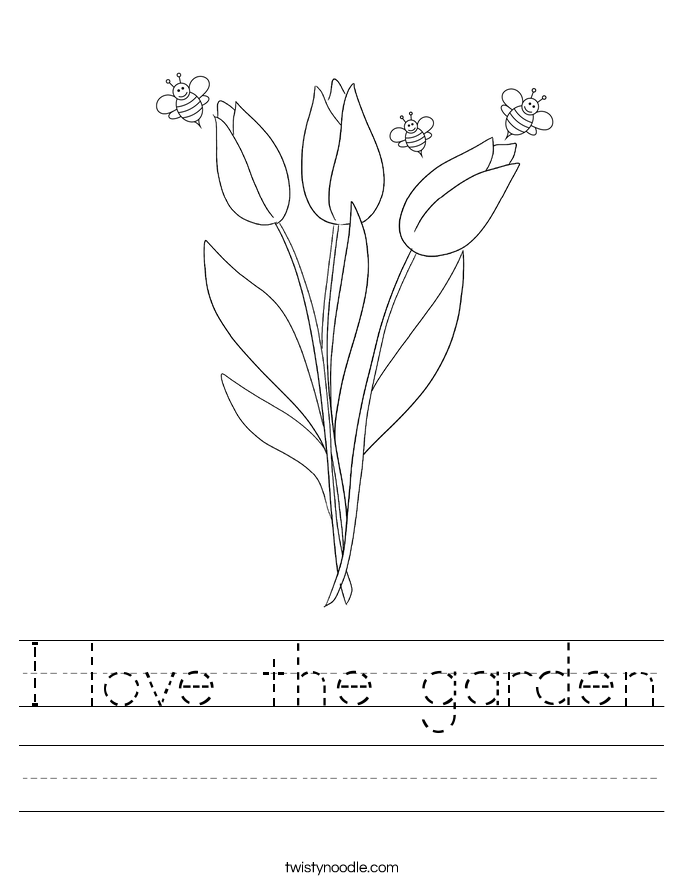 I love the garden Worksheet