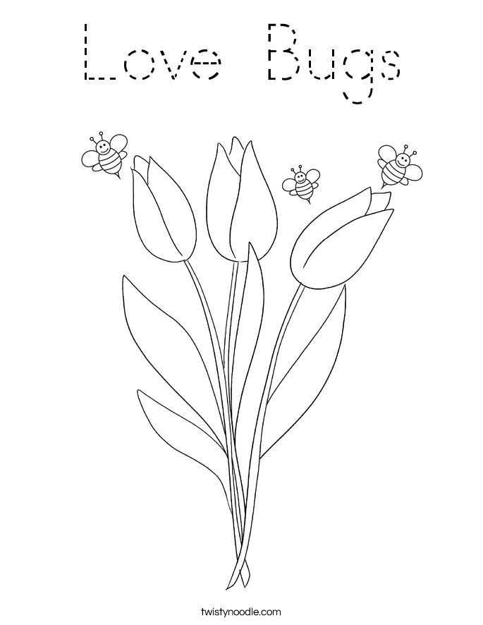 Love Bugs Coloring Page