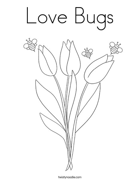 Bee And Flower Coloring Page
