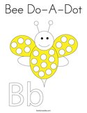 Bee Do-A-Dot Coloring Page