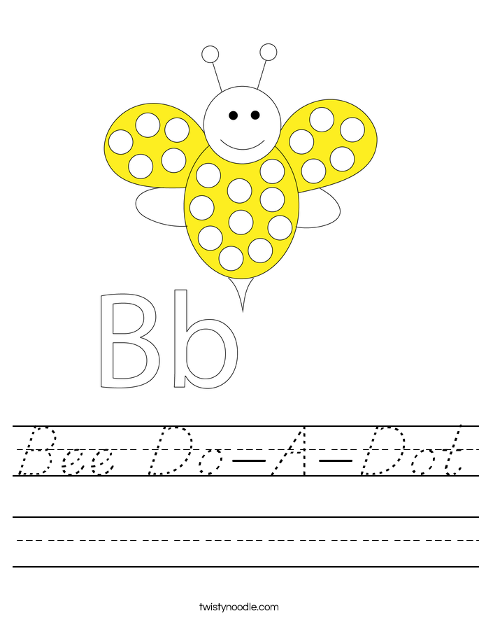Bee Do-A-Dot Worksheet