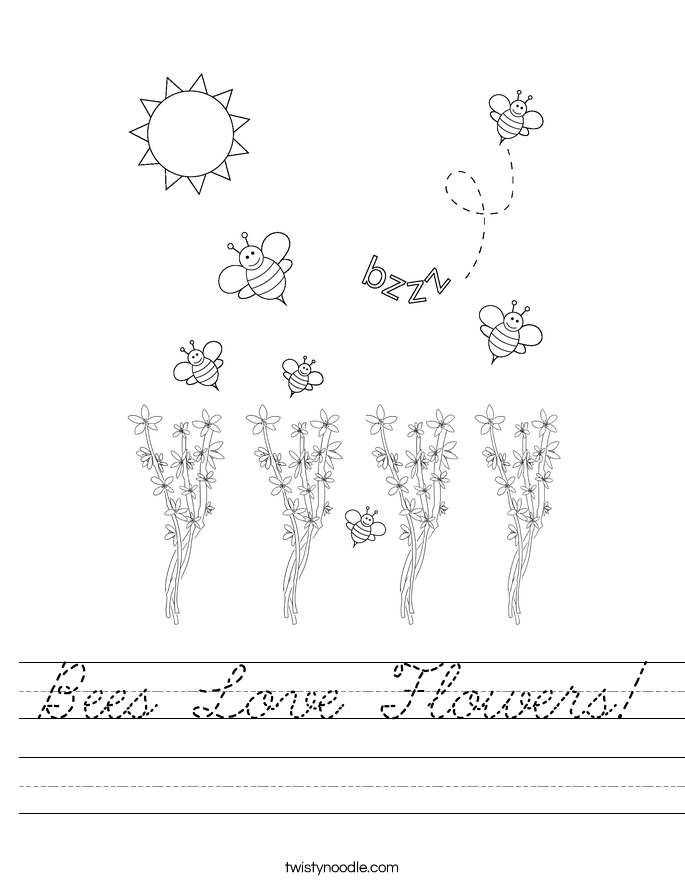 Bees Love Flowers! Worksheet