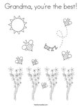 Grandma, you're the best! Coloring Page