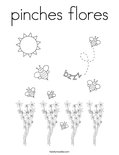 pinches flores Coloring Page