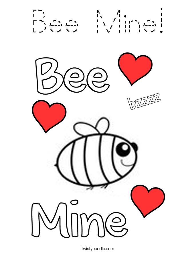 Bee Mine! Coloring Page