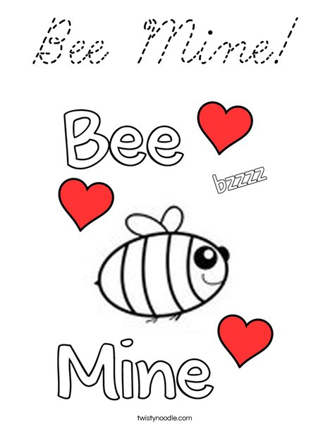 Bee Mine! Coloring Page