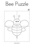 Bee Puzzle Coloring Page