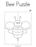 Bee Puzzle Coloring Page