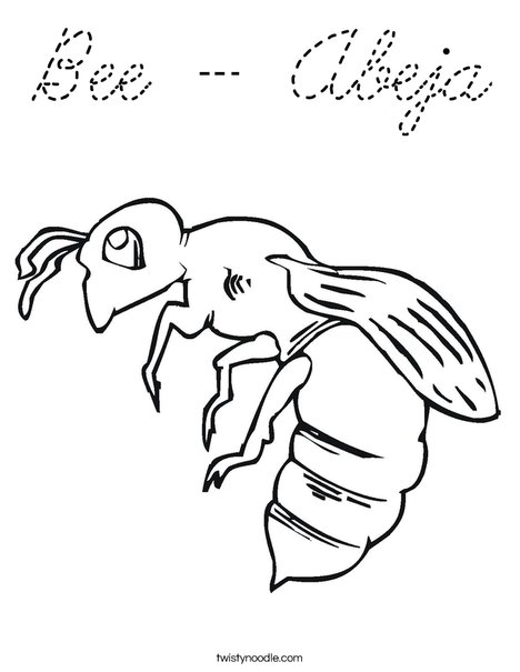 Bee Coloring Page