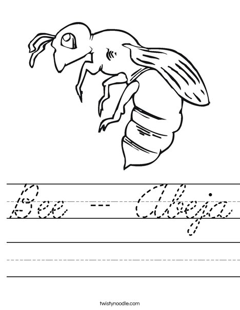 Bee Worksheet