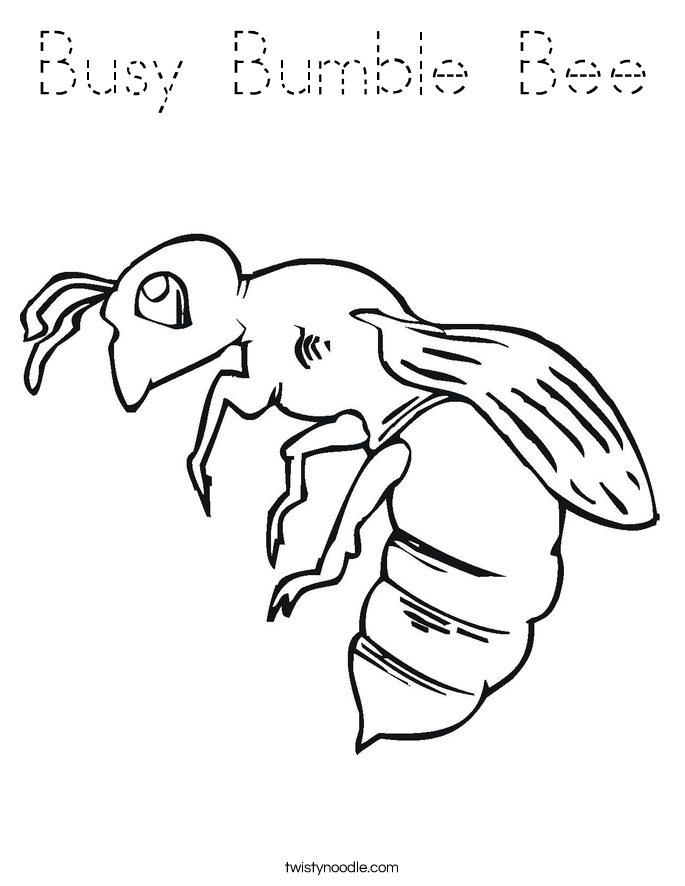 Busy Bumble Bee Coloring Page