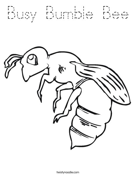 Bee Coloring Page