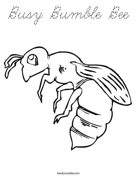 Bee Coloring Page