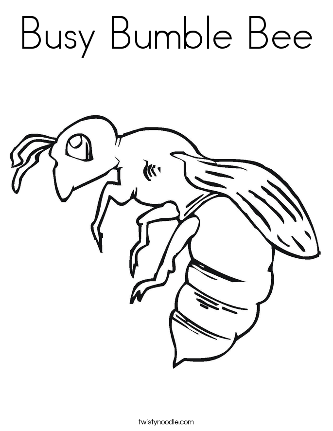 Busy Bumble Bee Coloring Page