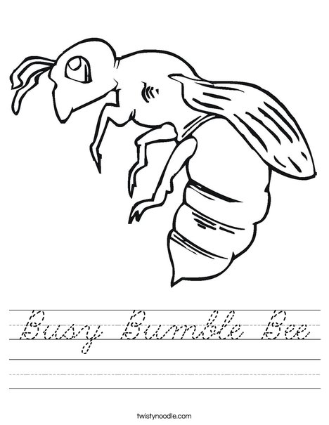 Bee Worksheet