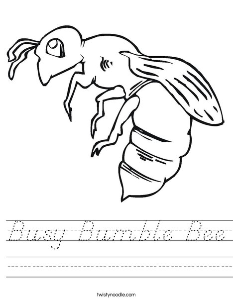 Bee Worksheet