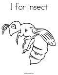 I for insect Coloring Page