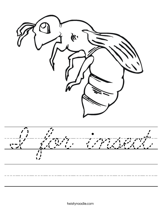 I for insect Worksheet