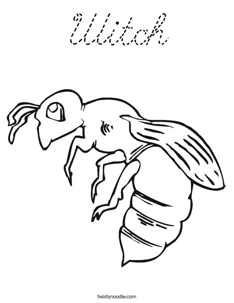 Bee Coloring Page
