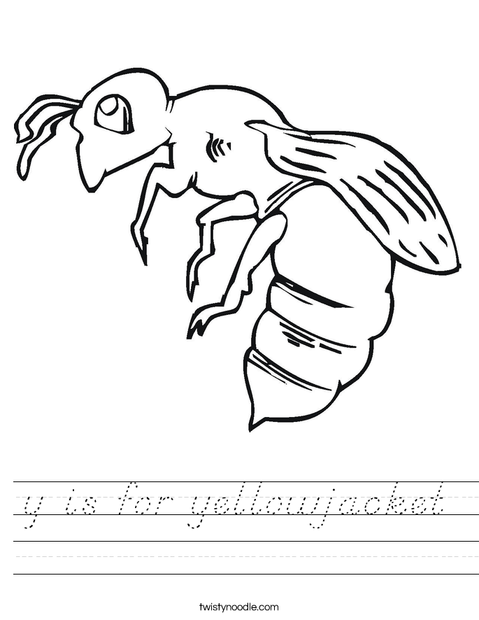 y is for yellowjacket Worksheet