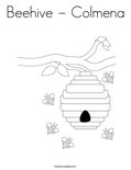 Beehive - Colmena Coloring Page