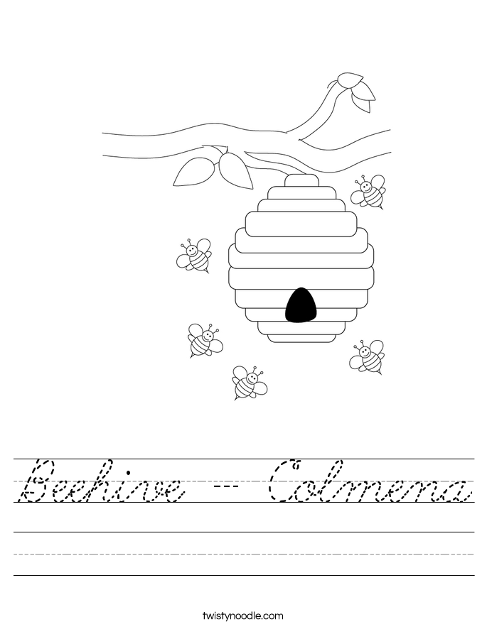Beehive - Colmena Worksheet
