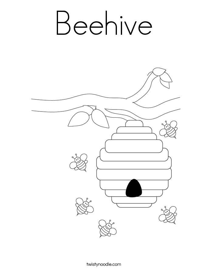 Beehive Coloring Page - Twisty Noodle