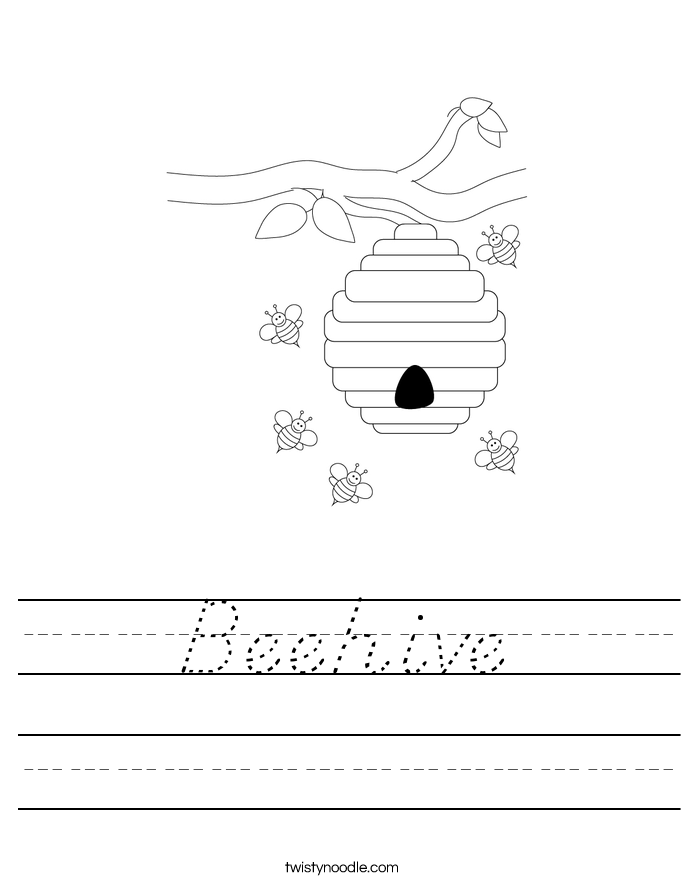 beehive-worksheet-d-nealian-twisty-noodle