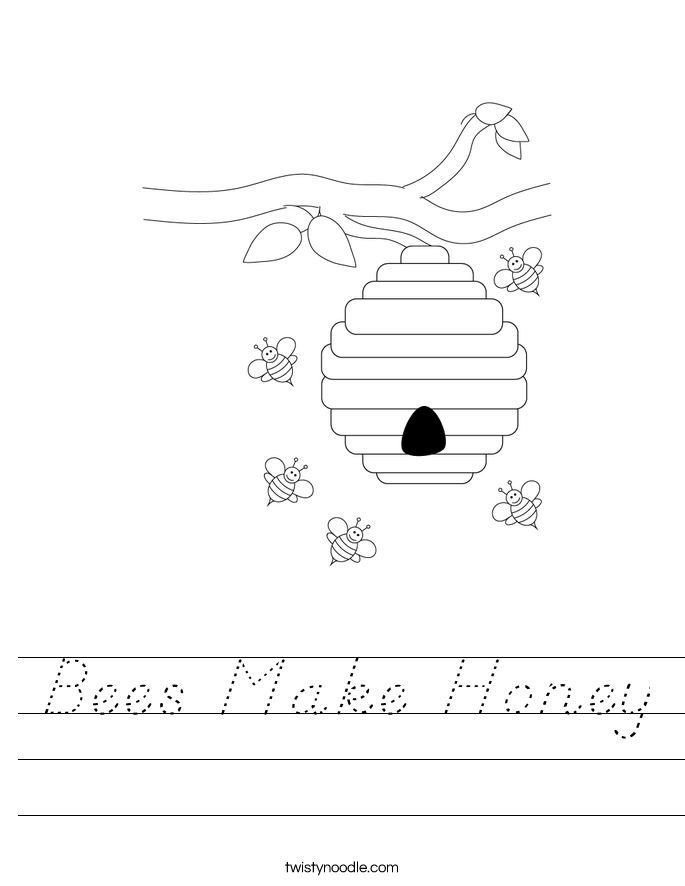 Bees Make Honey Worksheet