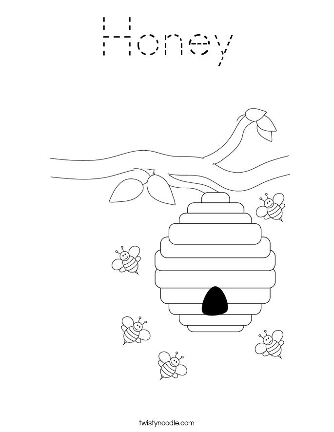 Honey Coloring Page