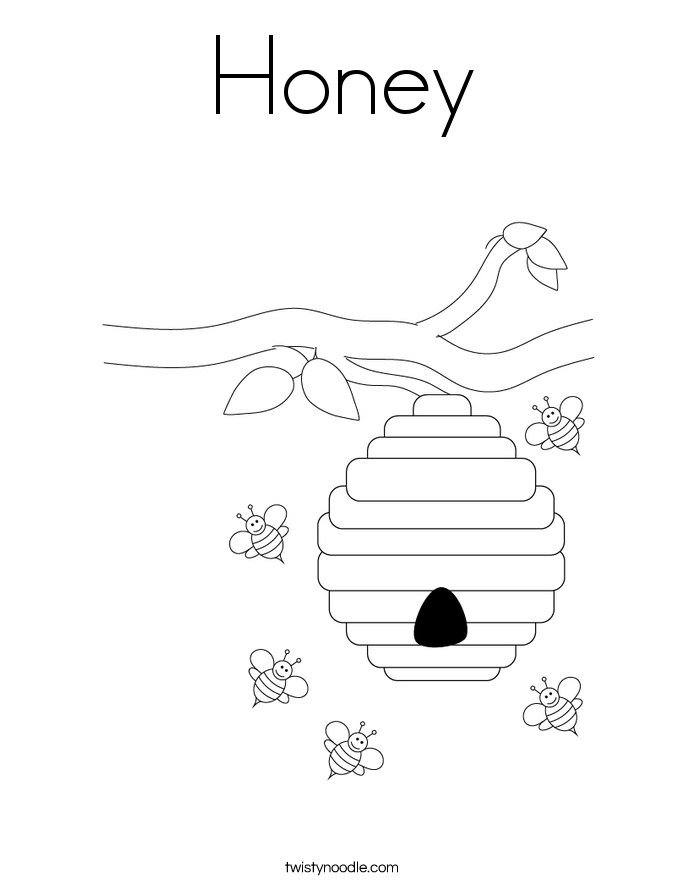 Honey Coloring Page