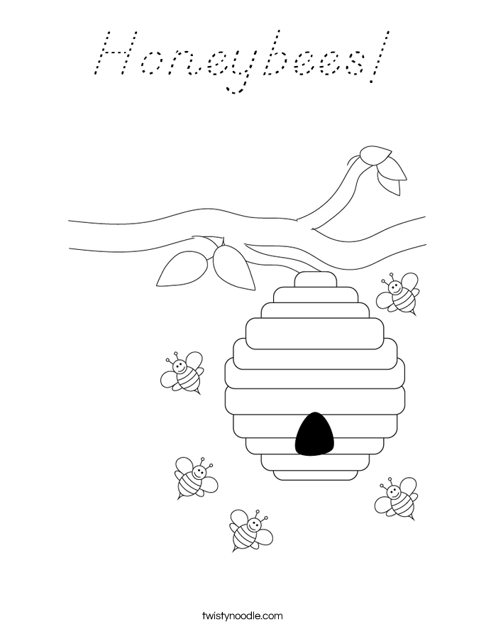 Honeybees! Coloring Page