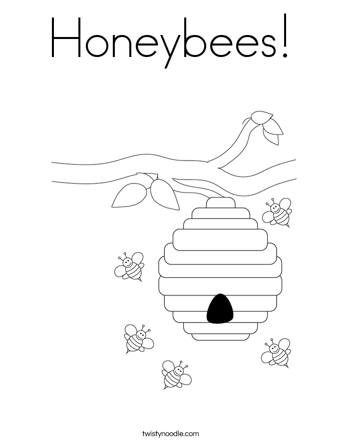 Honeybees! Coloring Page