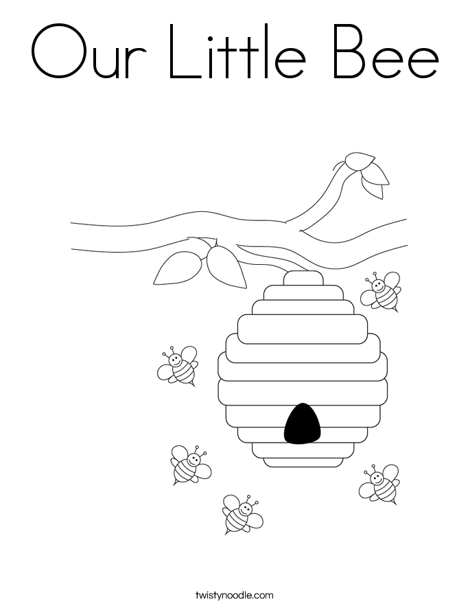 Our Little Bee Coloring Page