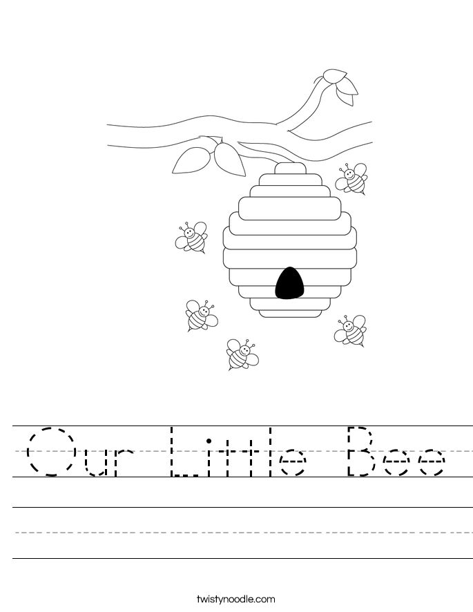 Our Little Bee Worksheet - Twisty Noodle