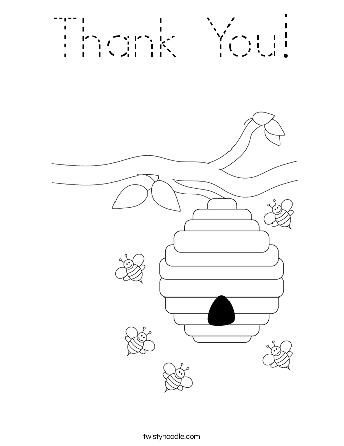 Thank You! Coloring Page