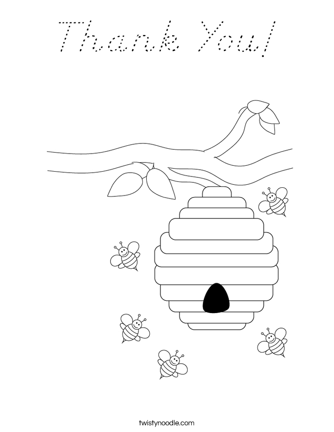 Thank You! Coloring Page